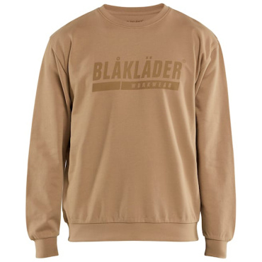 BLAKLADER Sweden Herren-Arbeits-Sweatshirt in Nougat, 100 % Baumwolle, bequem