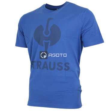 Engelbert Strauss Concrete blaues Herren Baumwoll-T-Shirt, elastisch Stretch