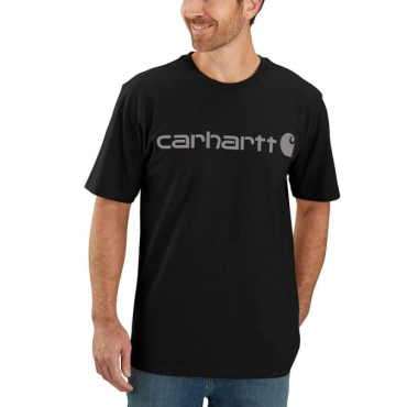 CARHARTT Core schwarzes Herren Baumwoll T Shirt, lockere moderne Passform, ikoni
