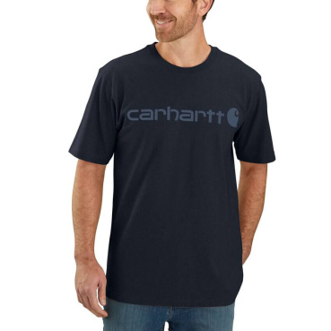 CARHARTT Core blaues Herren Baumwoll T Shirt, lockere moderne Passform, ikonisch