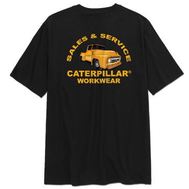 CATERPILLAR Graphic Car schwarzes Herren T Shirt, bequem, modern, attraktiver CA