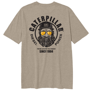 CATERPILLAR Graphic Men graues Herren T Shirt, bequem, modern, attraktiver CAT D