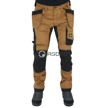 SNICKERS Allround Stretch Slim braune Herren Profi-Arbeitshose mit Taschen