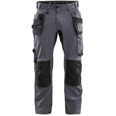 BLAKLADER Sweden Craftsman Stretch graue Herren-Arbeitshose + Taschen