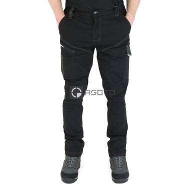 SIR Cool Touch schwarze professionelle Herren-Arbeitshose, weicher Twill, extra