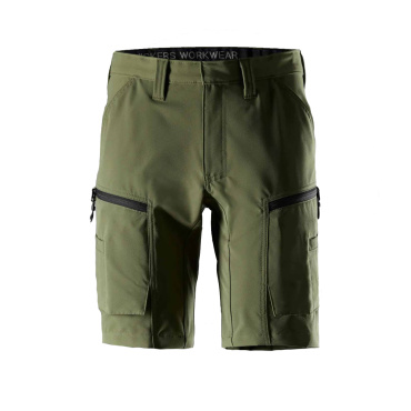 SNICKERS ServiceWork grüne Herren leichte Arbeitsshorts mit 4-Wege-Stretch