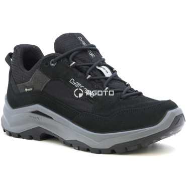 LOWA Ventierra GTX schwarze Herren-Leder-Outdoorschuhe, Gore-Tex® Membran
