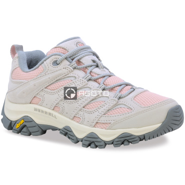 MERRELL Moab 3 W Peony rosa leichte Damen-Leder-Outdoor-Schuhe für Wanderungen