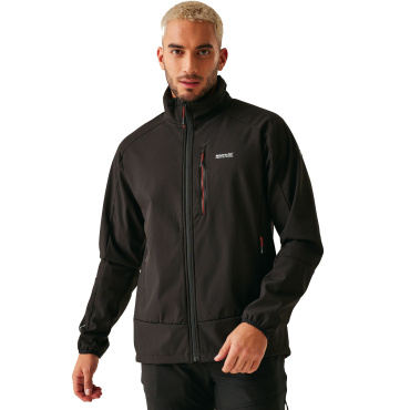 REGATTA Moutdale schwarze Herren Softshell-Outdoorjacke, Wassersäule 15.000 mm