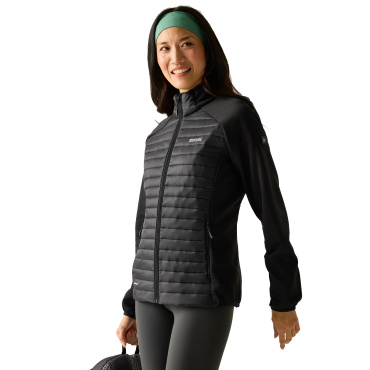 REGATTA Clumber Hybrid schwarze Damen Outdoorjacke, bequem und ganzjährig einset
