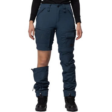Beyond Nordic Sweden Zip-Off blaue Damen Outdoor-Zip-Off-Hose 2-in-1 Teflon EcoE