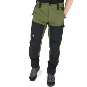 Asoto Fjallvik olivfarbene Herren Outdoorhose, wasserabweisend, Stretch mit Belü