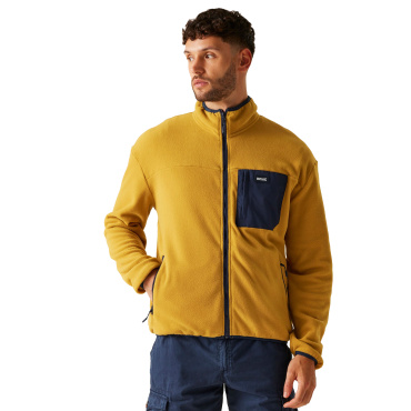 REGATTA Frankie F/Z gelbe Herren Outdoor-Fleecejacke, bequem und angenehm zu tra