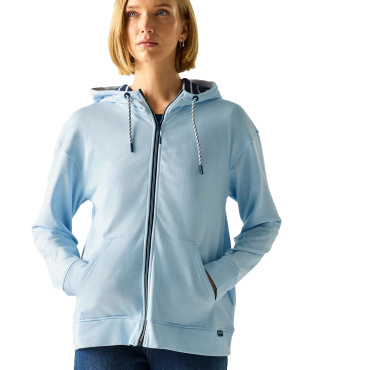 REGATTA Bayletta blaue Damen Baumwoll Sweatjacke, moderner Look nicht nur für di