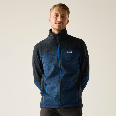 REGATTA Highton F/Z Midlayer blaue Herren-Outdoorjacke für das ganze Jahr