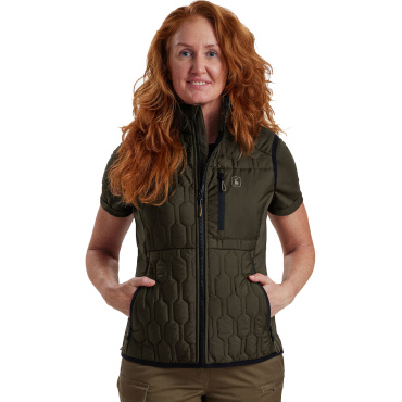 Deerhunter Denmark Lady Mossdale olivfarbene Damen-Steppweste