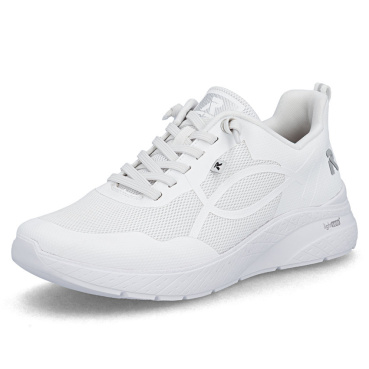 RIEKER M8551-80 weiße Damen atmungsaktive Sneaker mit Antistress-Sohle