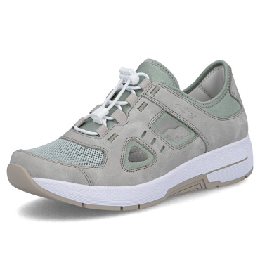 RIEKER N8456-40 grüne Damen-Ledersneaker mit hohem Komfort und Antistress-Sohle