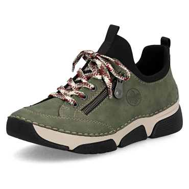RIEKER 45973-54 grüne Damen-Sneaker, bequem, mit Anti-Stress-Sohle