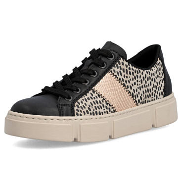 RIEKER N5910-62 schwarze Damen-Sneaker, modern und bequem, mit Anti-Stress-Sohle
