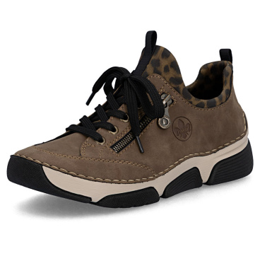 RIEKER 45973-24 braune Damen Sneaker, Antistress Technologie, bequeme Schuhe