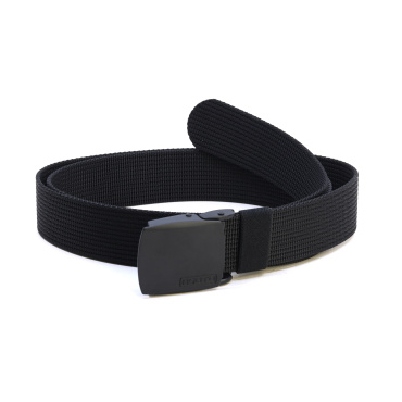 Asoto schwarzer Unisex-Gürtel 120 cm mit metallischer Schnellverschlussschnalle