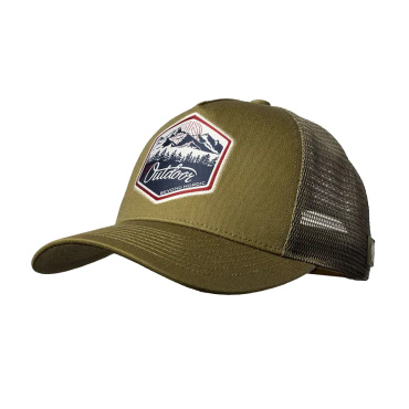Beyond Nordic BN215 olivgrüne Herren Baseball-Trucker-Cap, atmungsaktiv