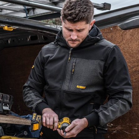 detail Jacke DEWALT ORIGINAL Tough Softshell