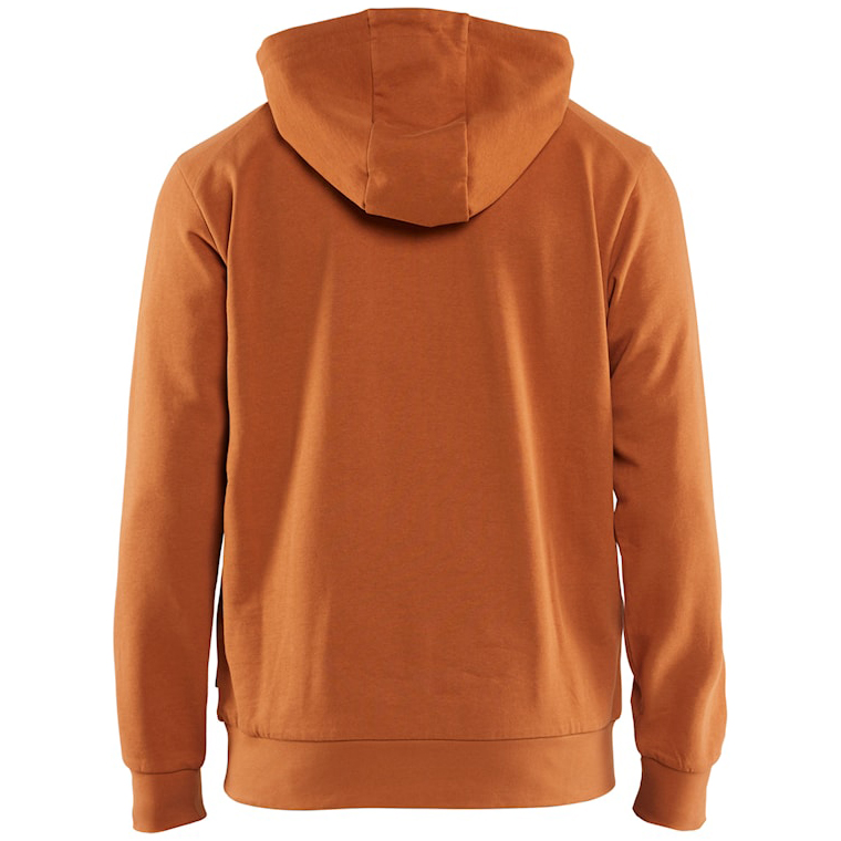 detail BLAKLADER Herren Kapuzenpullover mit 3D-Logo, rostfarben, 100 % Baumwolle, beque