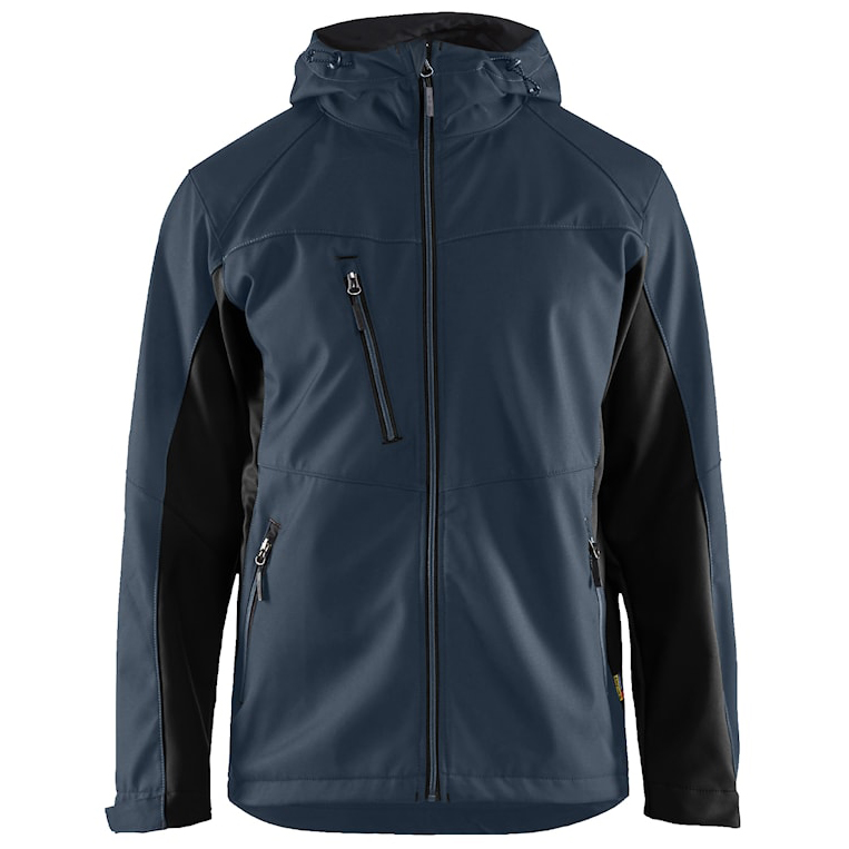 detail BLAKLADER Sweden blaue Herren-Softshelljacke, wasserabweisend