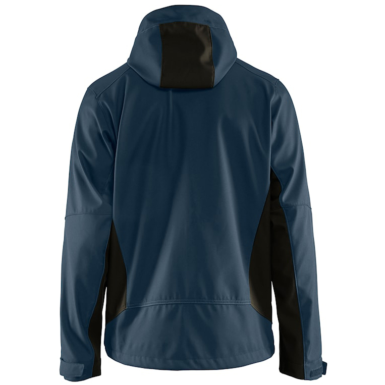 detail BLAKLADER Sweden blaue Herren-Softshelljacke, wasserabweisend