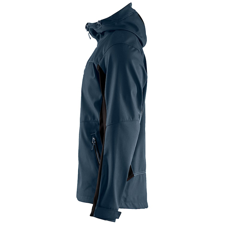 detail BLAKLADER Sweden blaue Herren-Softshelljacke, wasserabweisend