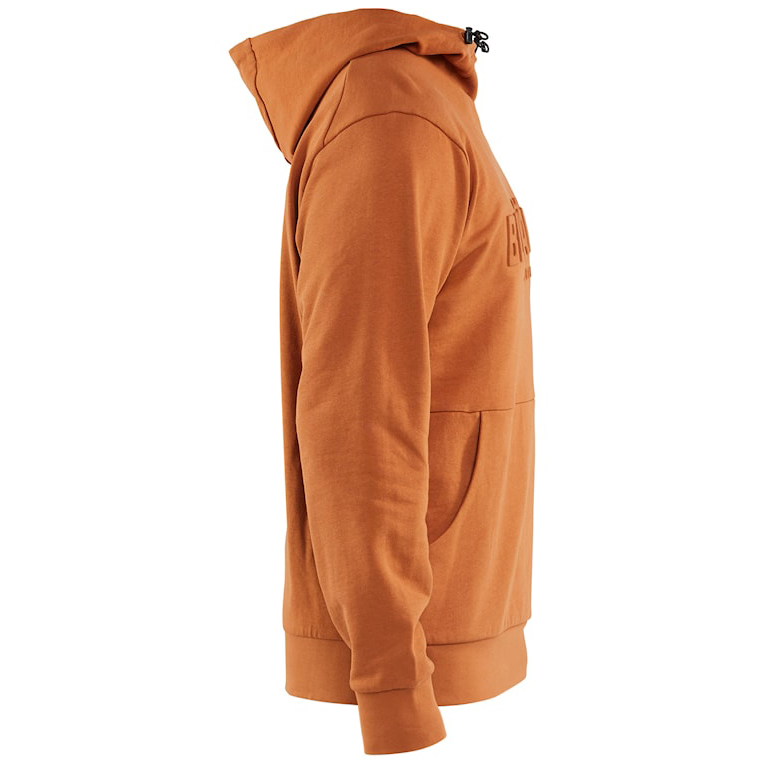 detail BLAKLADER Herren Kapuzenpullover mit 3D-Logo, rostfarben, 100 % Baumwolle, beque