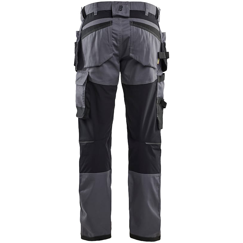 detail BLAKLADER Sweden Craftsman Stretch graue Herren-Arbeitshose + Taschen