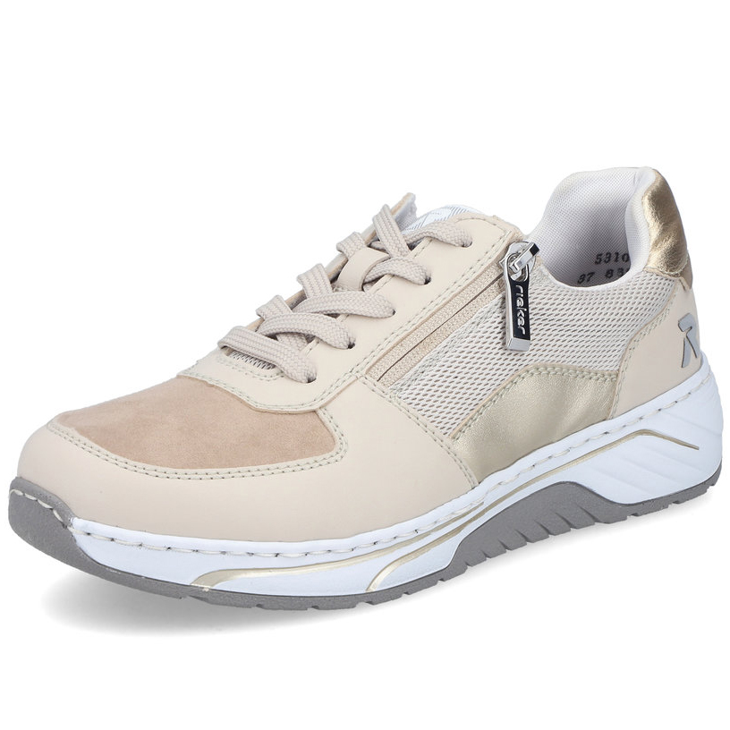 detail RIEKER 53101-60 beige Damen bequeme und luftige Sneaker für die Stadt
