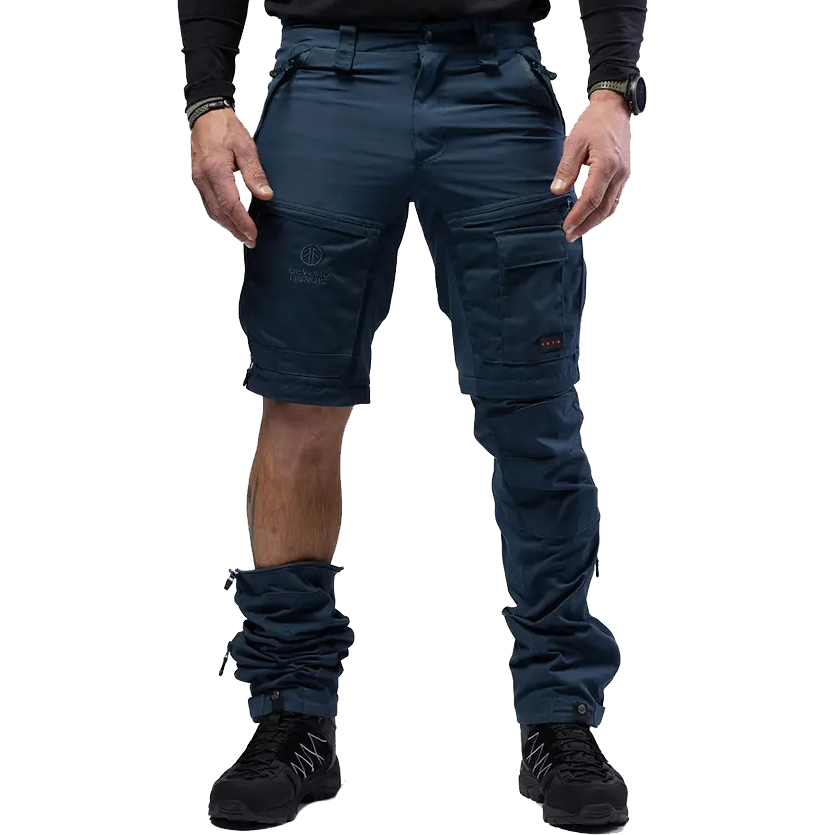 detail Beyond Nordic Sweden blaue Herren Outdoor-Zip-Off-Hose 2-in-1