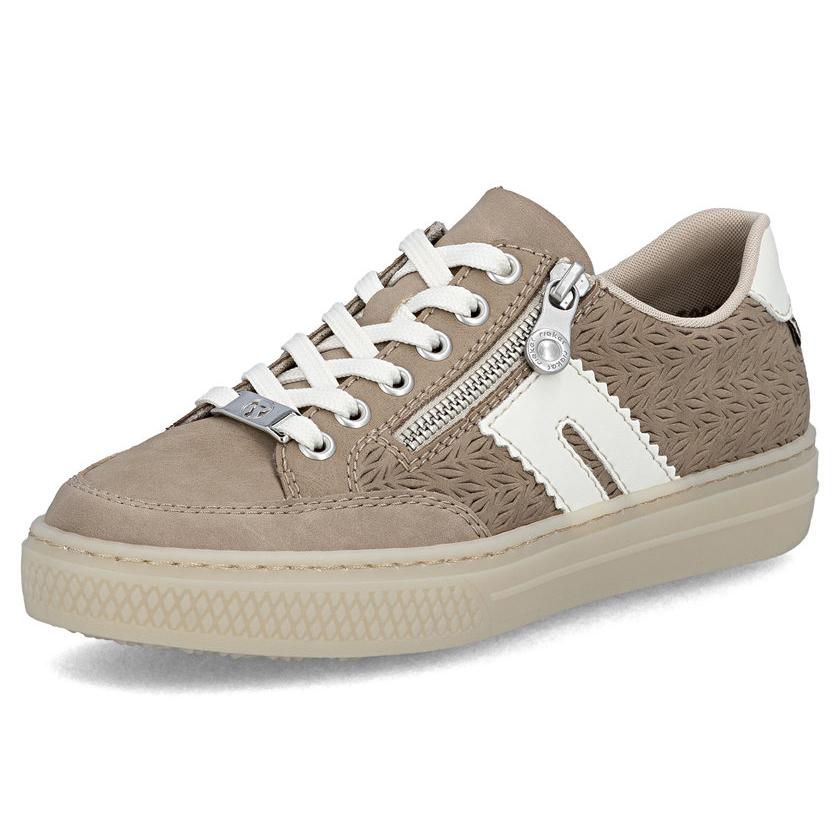 detail RIEKER L5903-20 beige Damen Sneaker aus Echtleder mit Antistress-Sohle