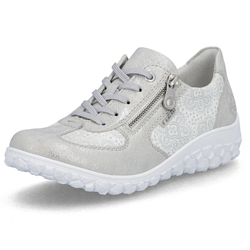 detail RIEKER 59501-90 graue Damen bequeme Antistress Sneaker