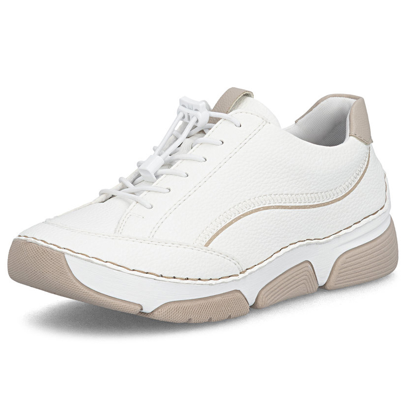 detail RIEKER 45969-80 weiße Damen Sneaker mit Antistress-Technologie
