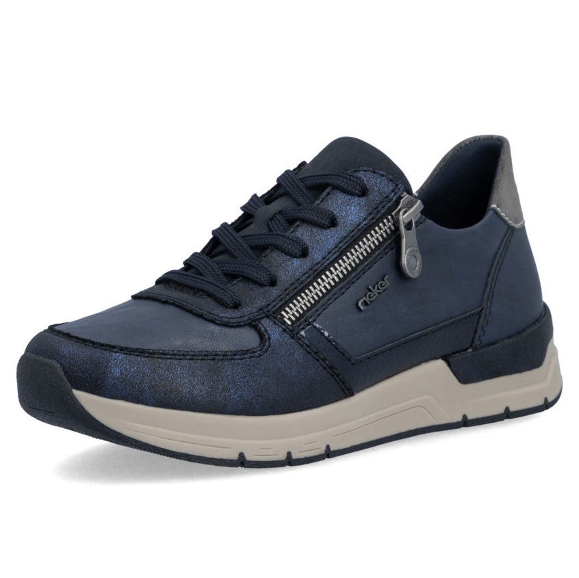 detail RIEKER 58902-14 blaue Damen-Sneaker, Antistress-Sohle für mehr Komfort