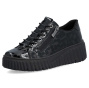 Vorschau RIEKER N2555-02 schwarze Damen-Sneaker, modernes Design, komfortables Gehen, Ant
