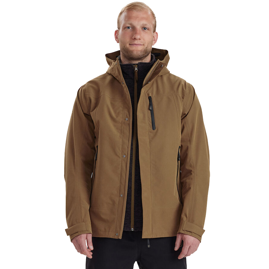 detail Deerhunter Denmark Sarek beige funktionelle Herren Outdoor Jacke WP 10 000 mm