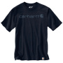Vorschau CARHARTT Core blaues Herren Baumwoll T Shirt, lockere moderne Passform, ikonisch
