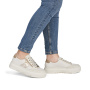 Vorschau RIEKER M1912-80 beige Damen-Ledersneaker, bequem und modern