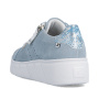 Vorschau RIEKER W2605-12 blaue Damen moderne Leder-Sneaker für die Stadt