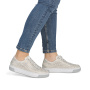 Vorschau RIEKER L8849-60 beige Damen-Sommer-Ledersneaker, atmungsaktiv, modernes Design