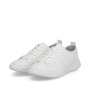 Vorschau RIEKER 45602-80 weiße Damen-Sommer-Ledersneaker, atmungsaktiv, Antistress