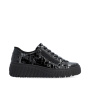 Vorschau RIEKER N2555-02 schwarze Damen-Sneaker, modernes Design, komfortables Gehen, Ant