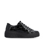 Vorschau RIEKER N2555-02 schwarze Damen-Sneaker, modernes Design, komfortables Gehen, Ant