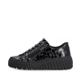 Vorschau RIEKER N2555-02 schwarze Damen-Sneaker, modernes Design, komfortables Gehen, Ant